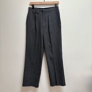 Vintage 60s 70s Dark Gray Check Pattern Pants